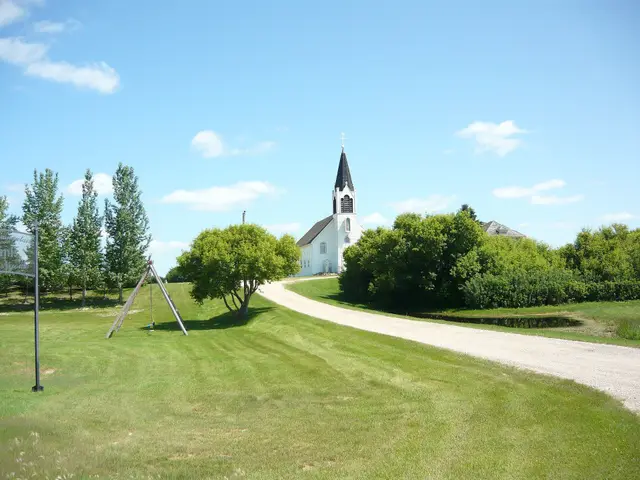 St. Denis Roman Catholic Church and gravel road