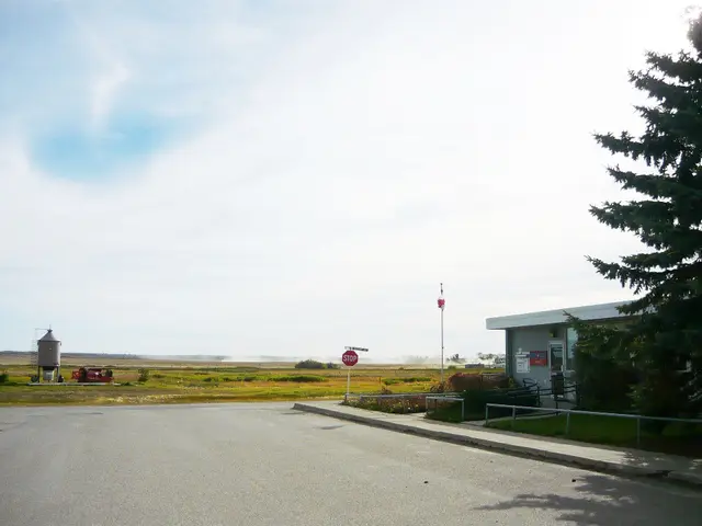 Vonda Post Office and prairie edge of town